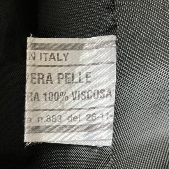 Vera pelle leather jacket 100 viscose Size S - Picture 9 of 9